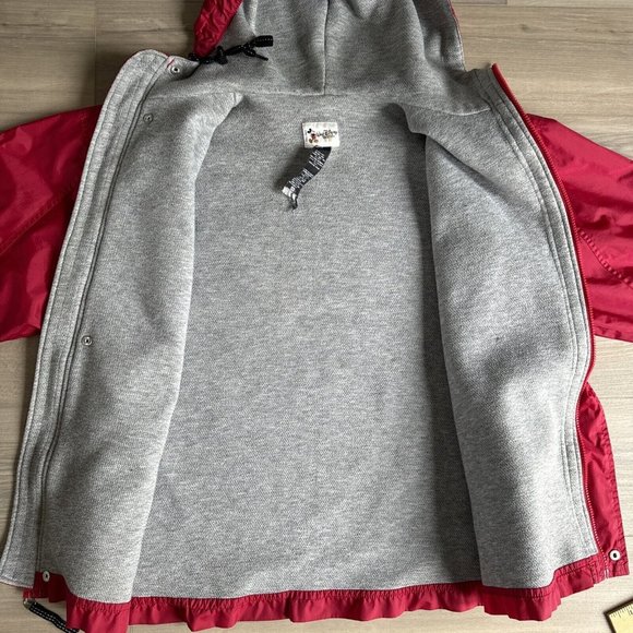 Vintage Walt Disney World Red Mickey Mouse Embroidered Hooded Jacket Medium - Picture 13 of 16